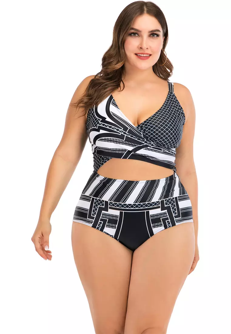 Plus Size Printed Swimsuit