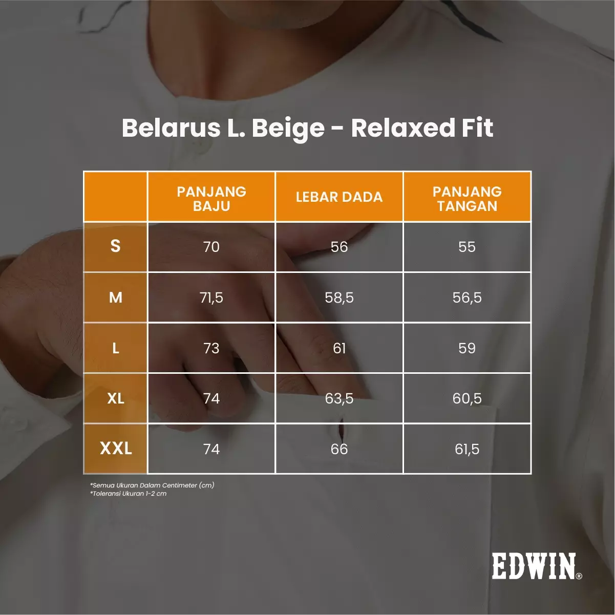Kemeja Koko Pria Lengan Panjang BELARUS LIGHT BEIGE Baju Muslim Pria