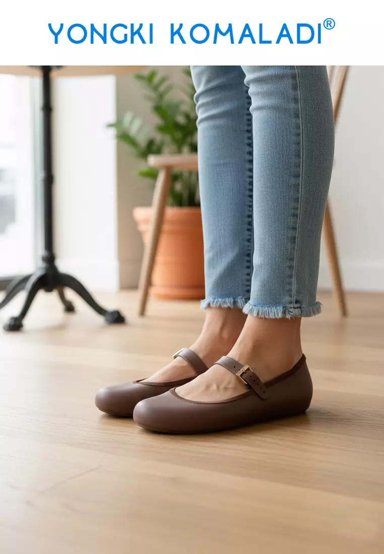 YONGKI KOMALADI JADIRA FLATSHOES OL-JSR8753-25 COKLAT