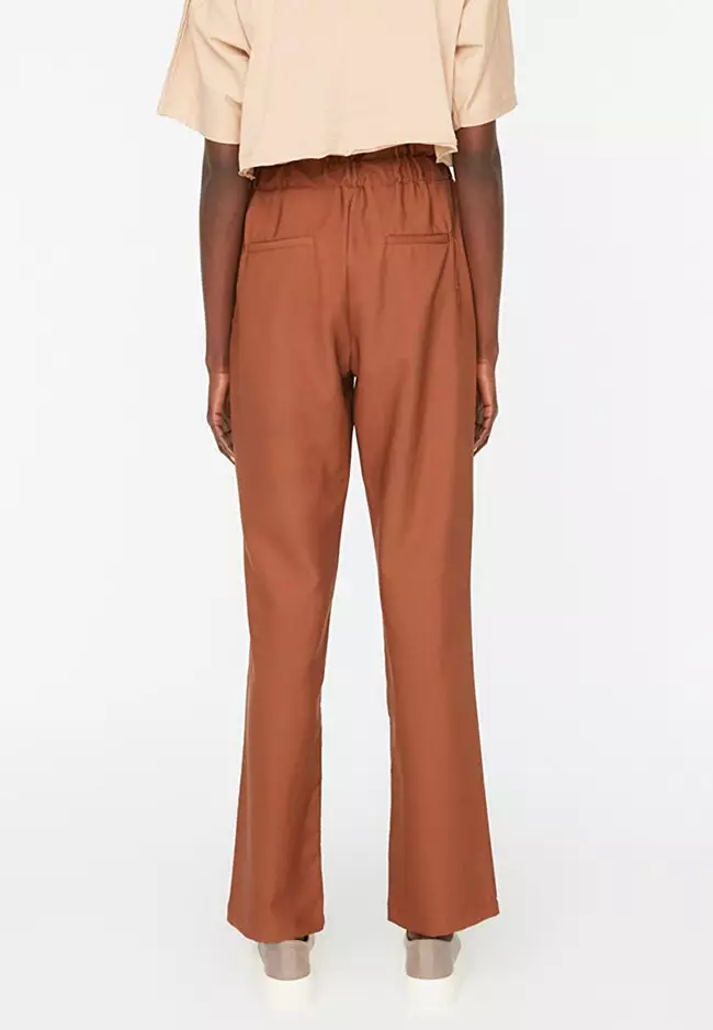 Linen Paper Bag Pants ALEXA / High Waisted Linen Trousers