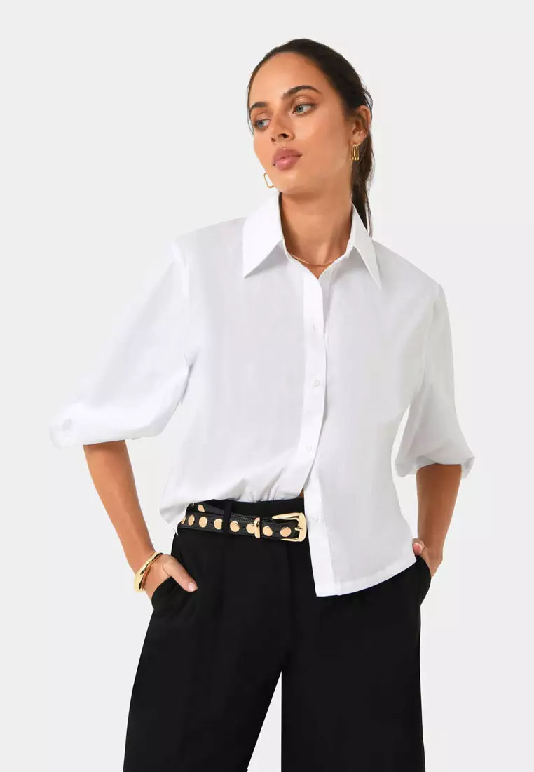 FORCAST Lica Puff Sleeve Shirt