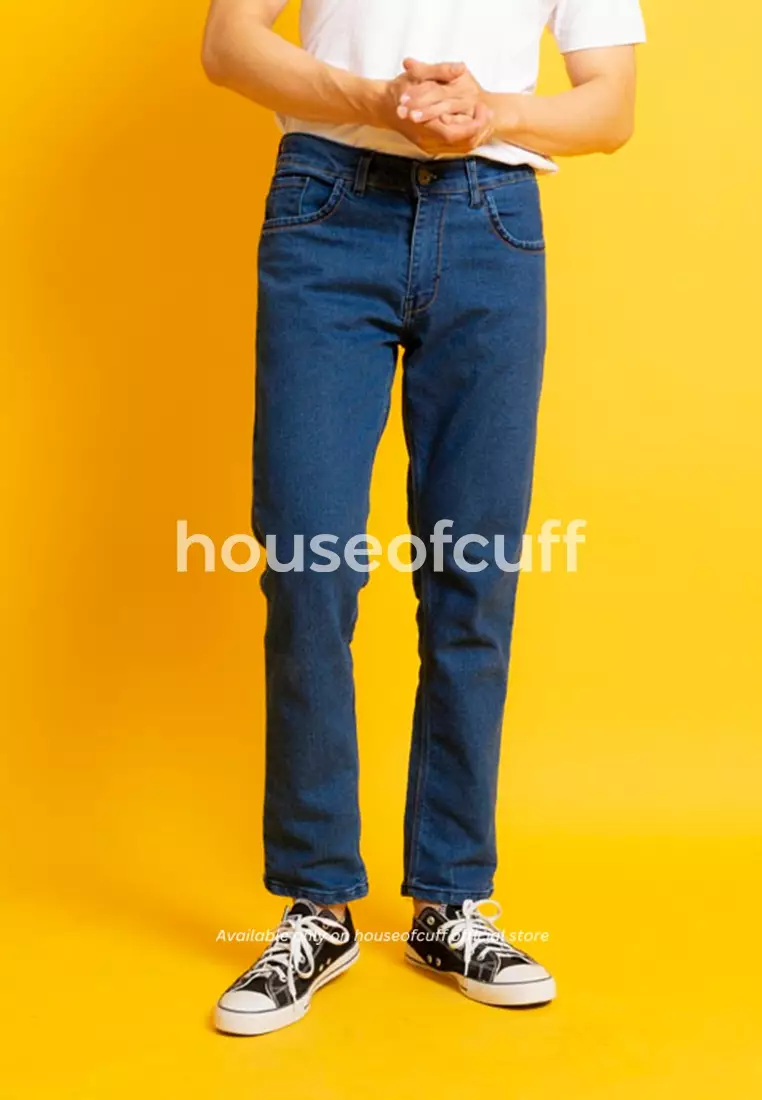 Celana Denim slim fit Panjang Jeans biru navy dawn strech