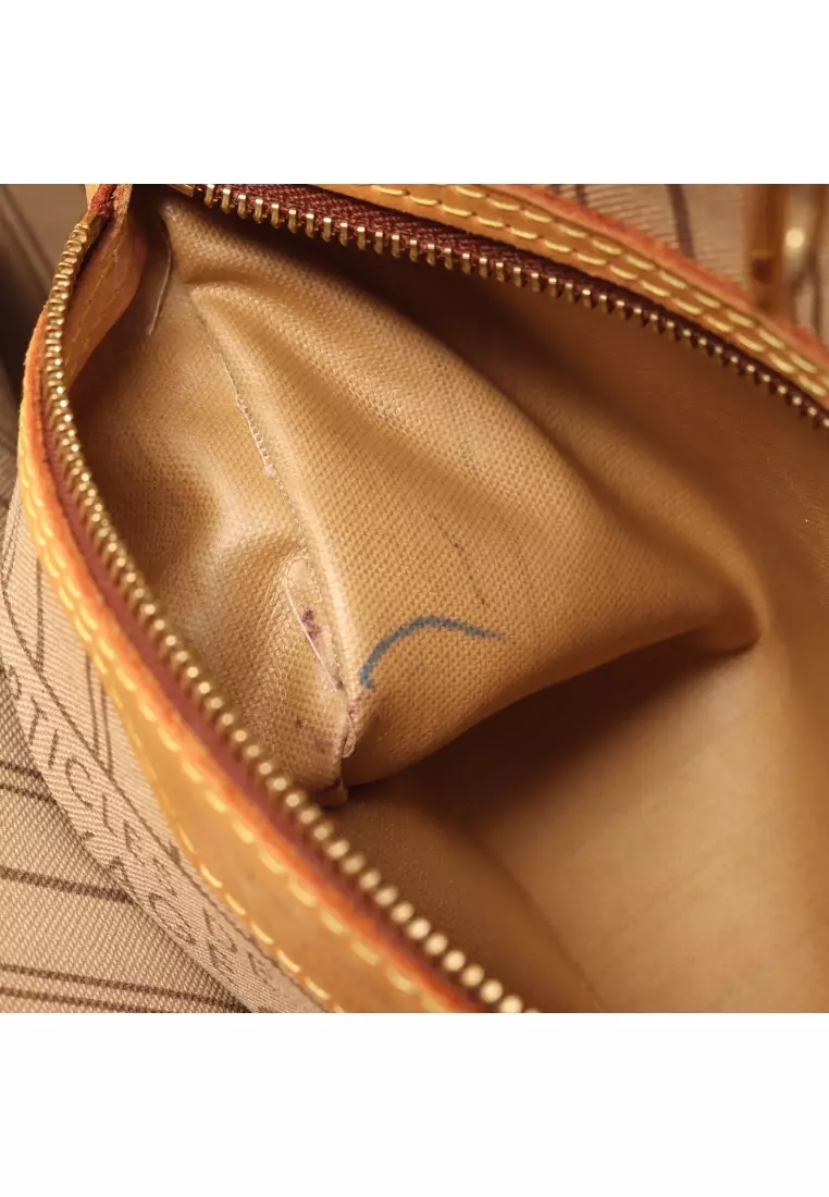 Pre-Loved Louis Vuitton Neverfull PM monogram Handbag tote bag PVC leather Brown