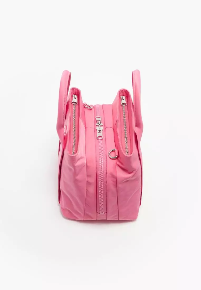 Bimba Y Lola S Pink Nylon Tote Bag