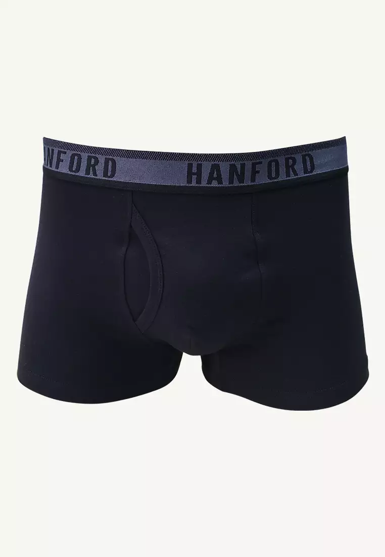 Cotton with Spandex Men's Boxer Briefs with Fly Opening Doson -Black (SinglePack) S-4X Big Plus Size