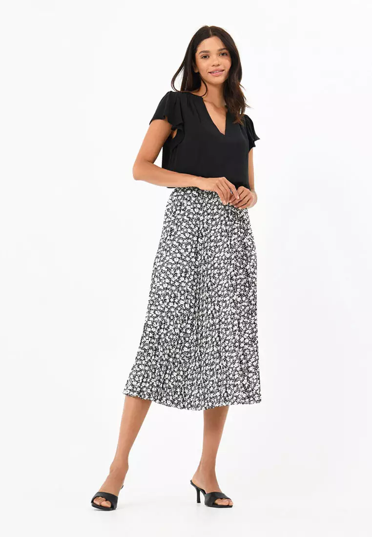 Matisse Pleated Floral Skirt