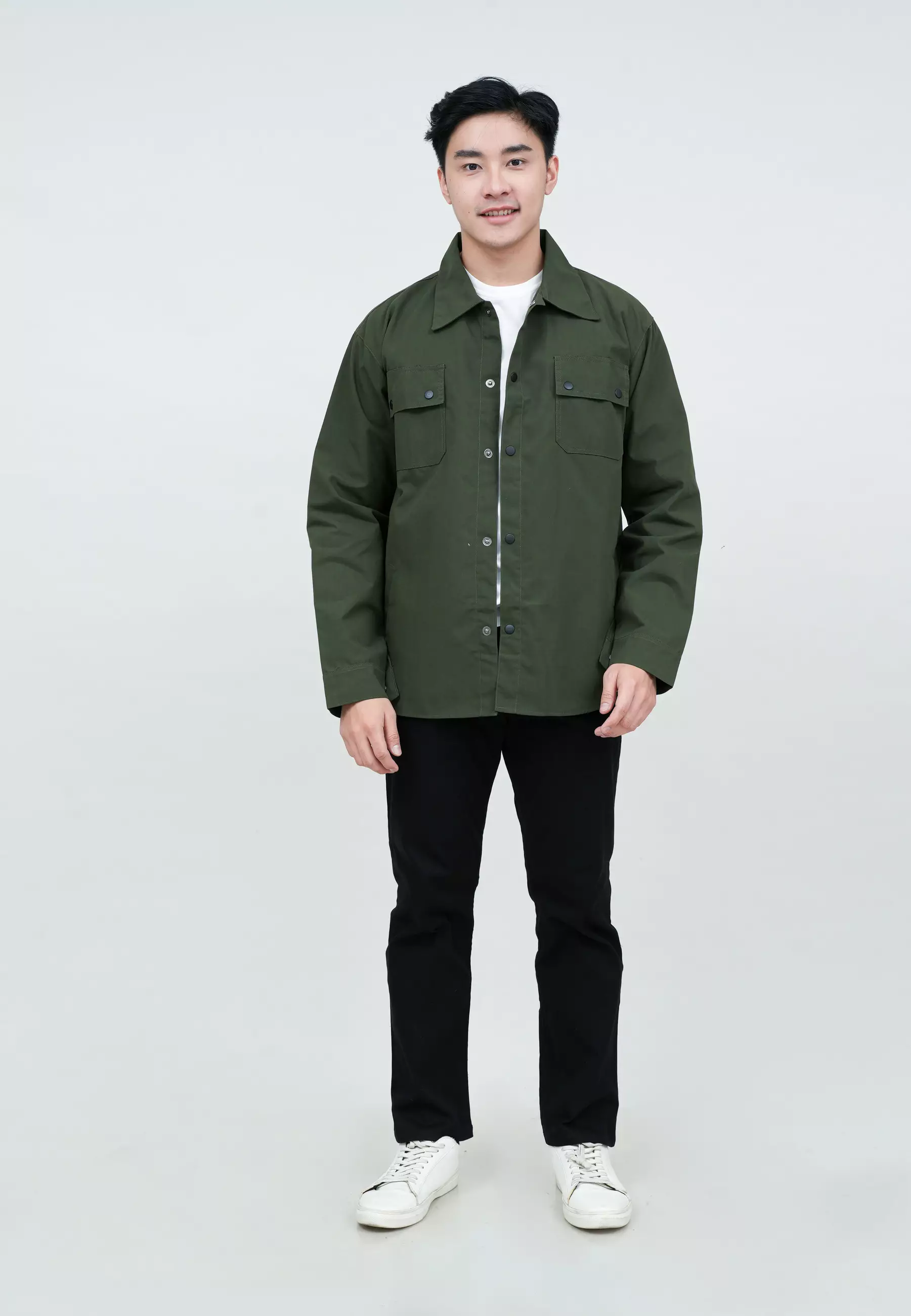 Houseofcuff Jaket Parka Army Unisex Motif Burung Bangau