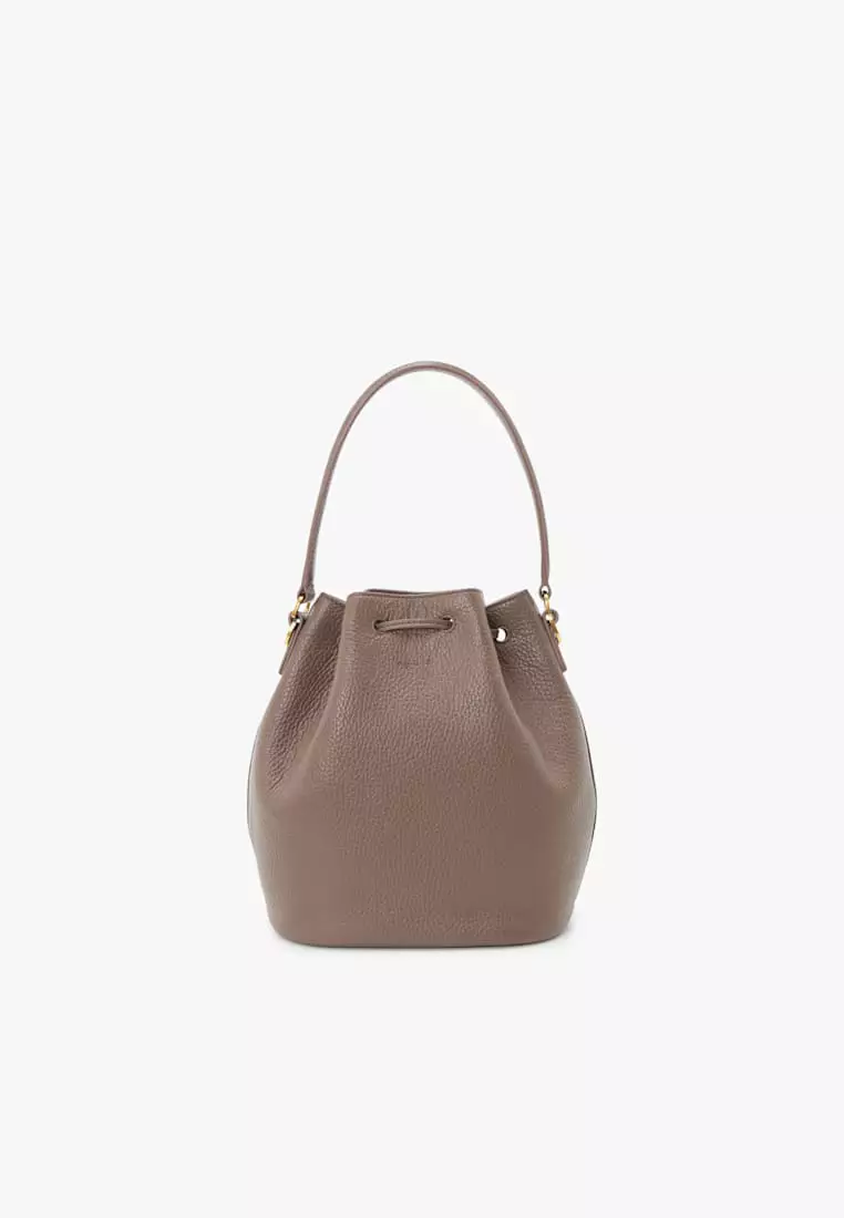 b. Logo Drawstring Bucket Bag