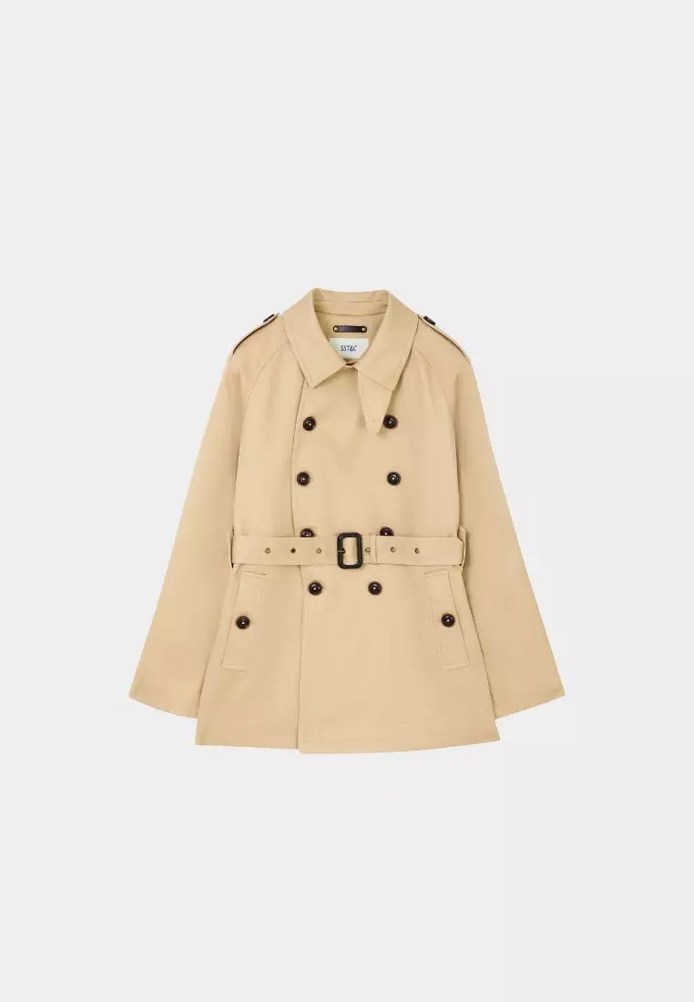 Khaki Motocycle Trench Coat
