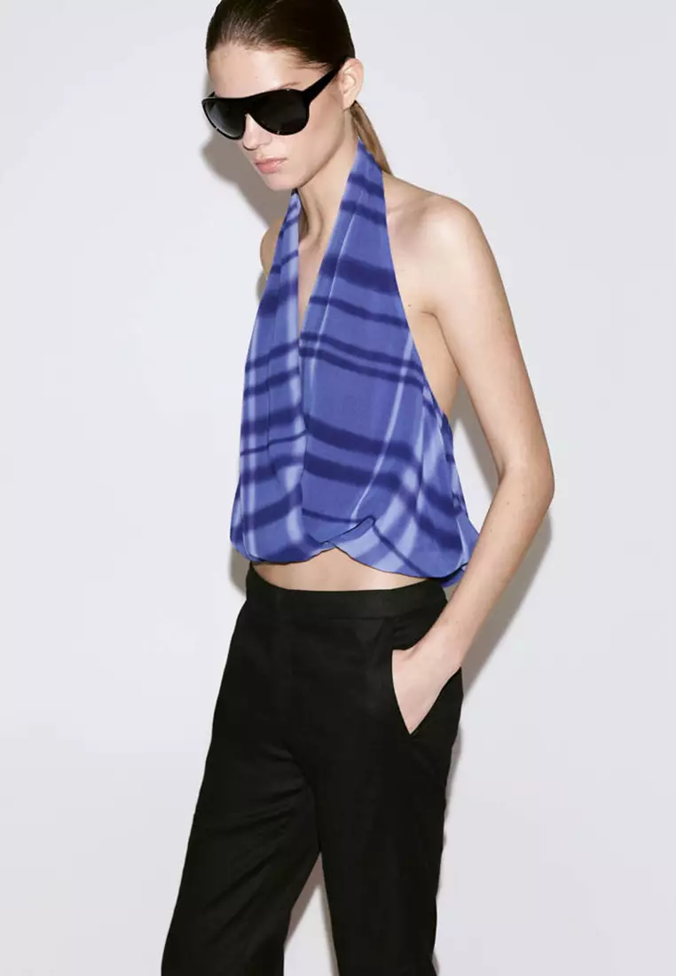 Halter-Neck Printed Top