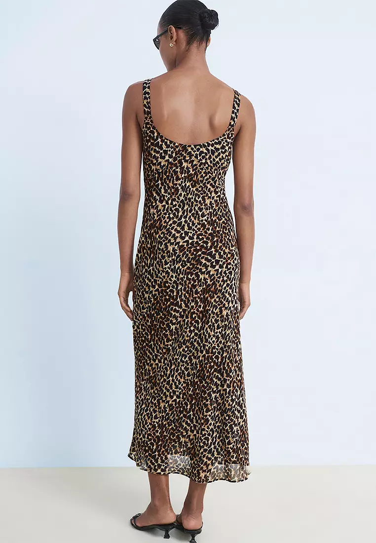 Animal-Print Midi-Dress