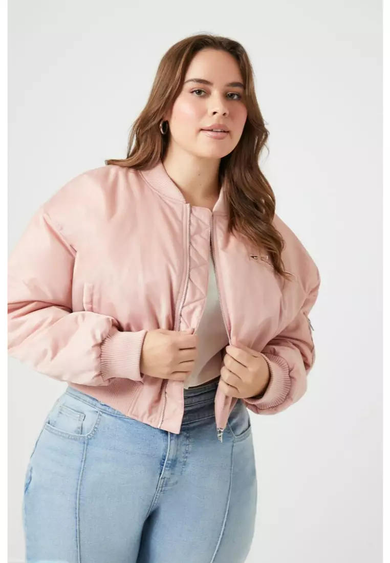 Plus size online zip up jacket