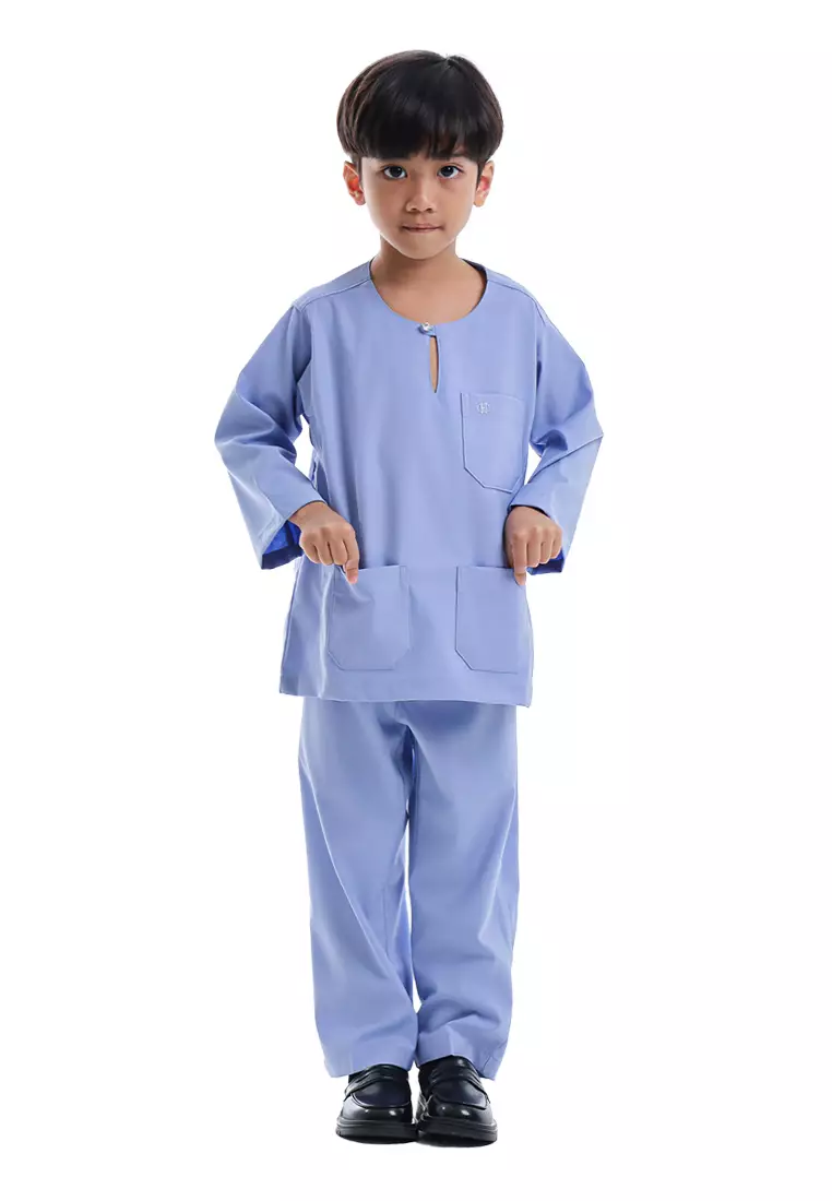 Forest x Hatta Dolmat Baju Melayu Teluk Belanga Budak - FK24104BM-31Blue