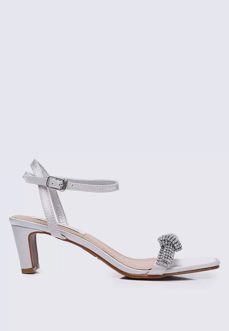Discount on My Ballerine  shoes - SKU: My Ballerine Audrey Comfy Heels In Silver