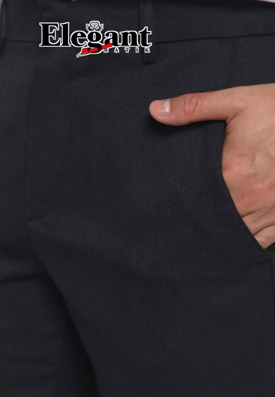 Celana Kain | Celana Kantor Panjang Pria Formal Navy