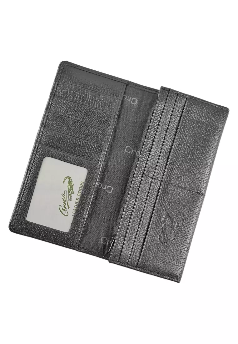 Crocodile H1797BY Dompet Bi-fold Wallet Leather Kulit Original - Hitam
