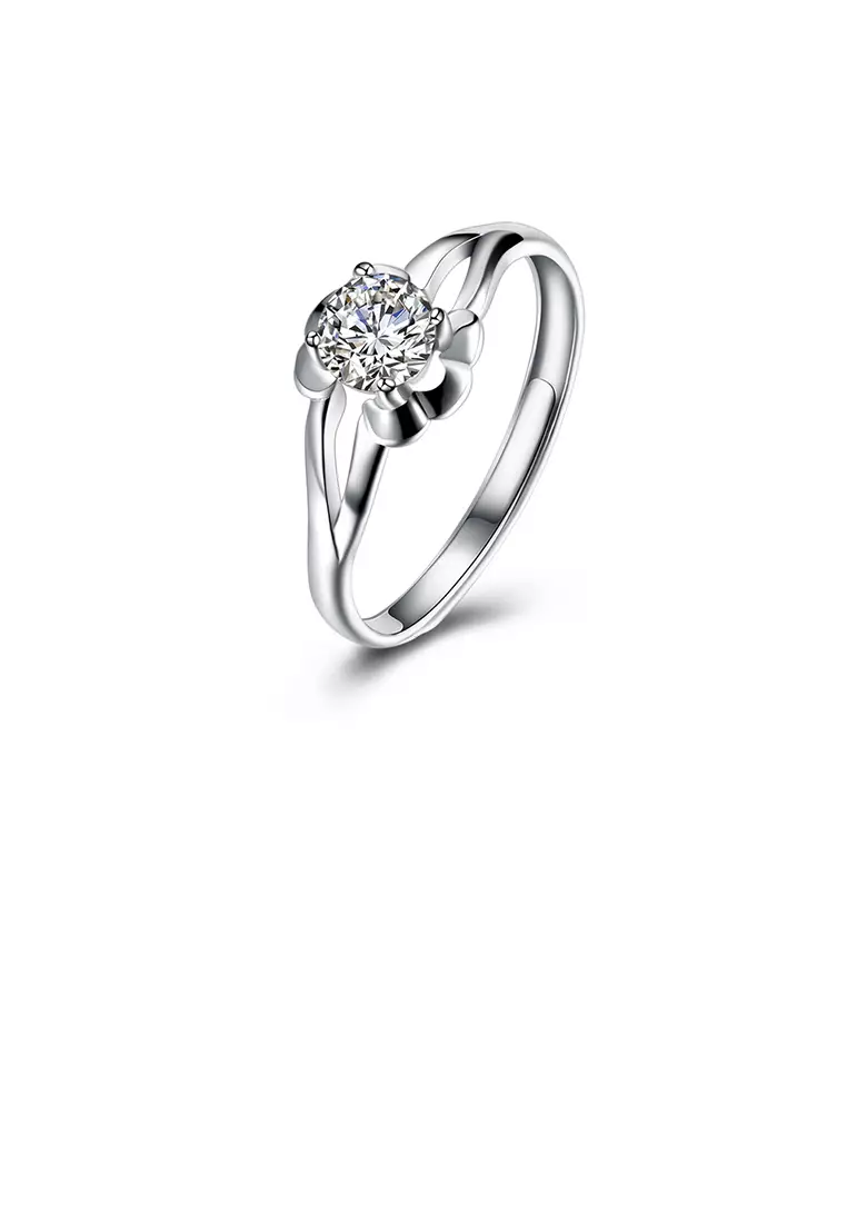 Buy Glamorousky 925 Sterling Silver Elegant Fashion Flower