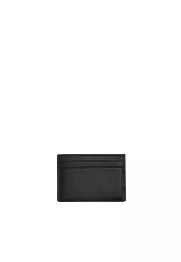 Coach Compact Billfold Wallet Signature In Charcoal Black CW368