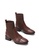 Twenty Eight Shoes brown Socking Leather Ankle Boots YLT306-1 5BDFCSH3FD9455GS_2