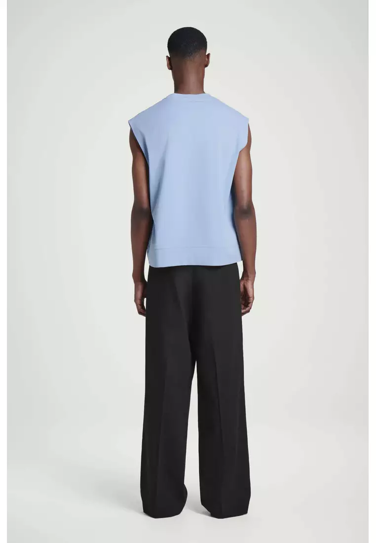 RELAXED COTTON-CREPE VEST