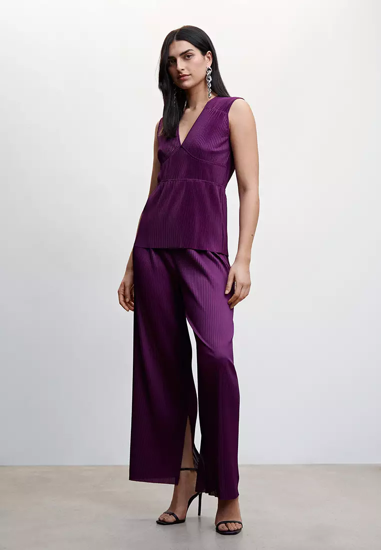 Pleated Palazzo Trousers