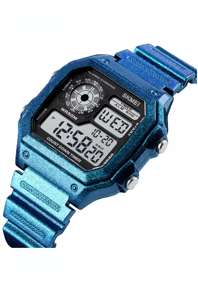 Jam Tangan Casual Digital Pria Stopwatch Waterproof Many Function Strap Tali Material Silicone JK91 ORIGINAL