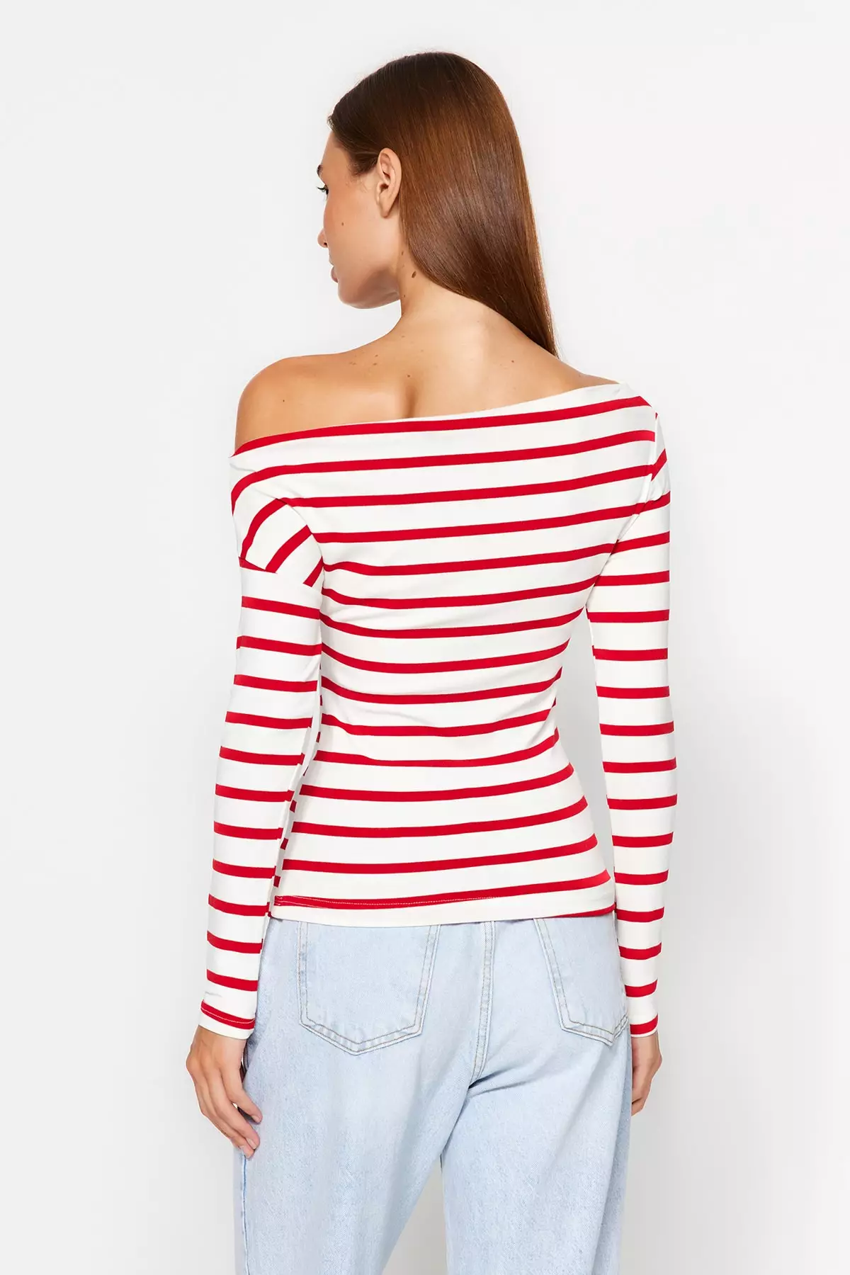Striped Asymmetrical Top