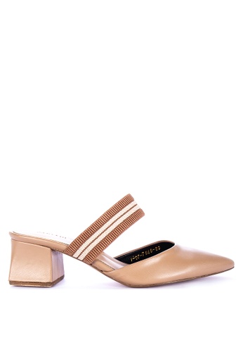 Janylin brown Heeled Mules With Garter Detail 811FCSH28A1FC2GS_1