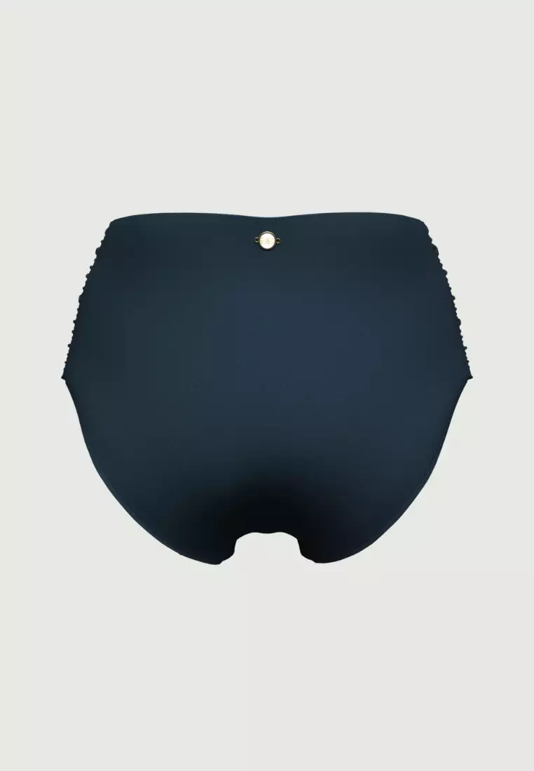 Core Solid藍色高腰比基尼下裝