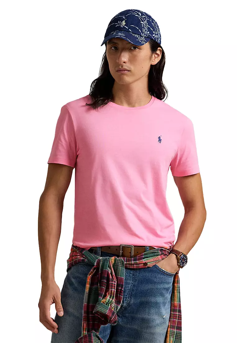 Custom Slim Fit Maglietta Ralph Lauren Rosa T-shirts 5-Pack