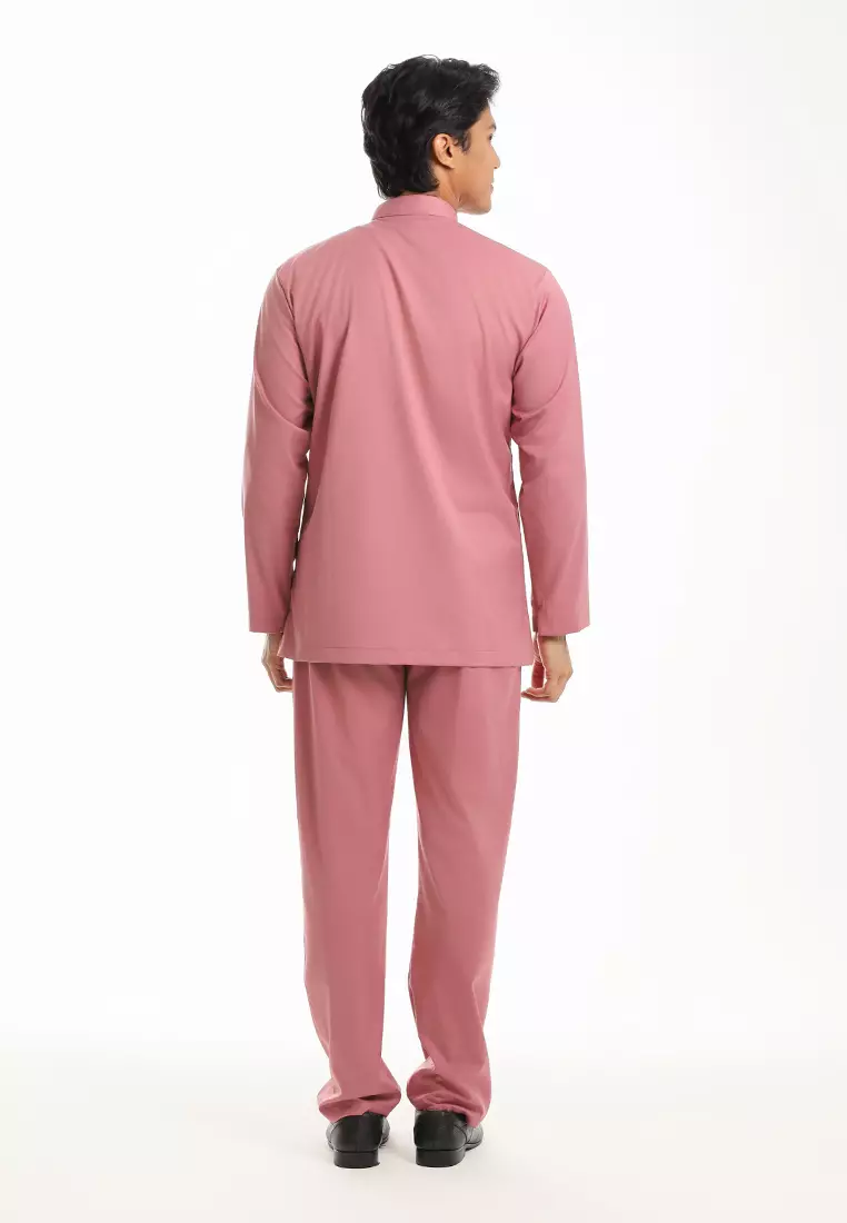 Forest x Hatta Dolmat Baju Melayu Cekak Musang Dewasa - BM24104-59LotusPink