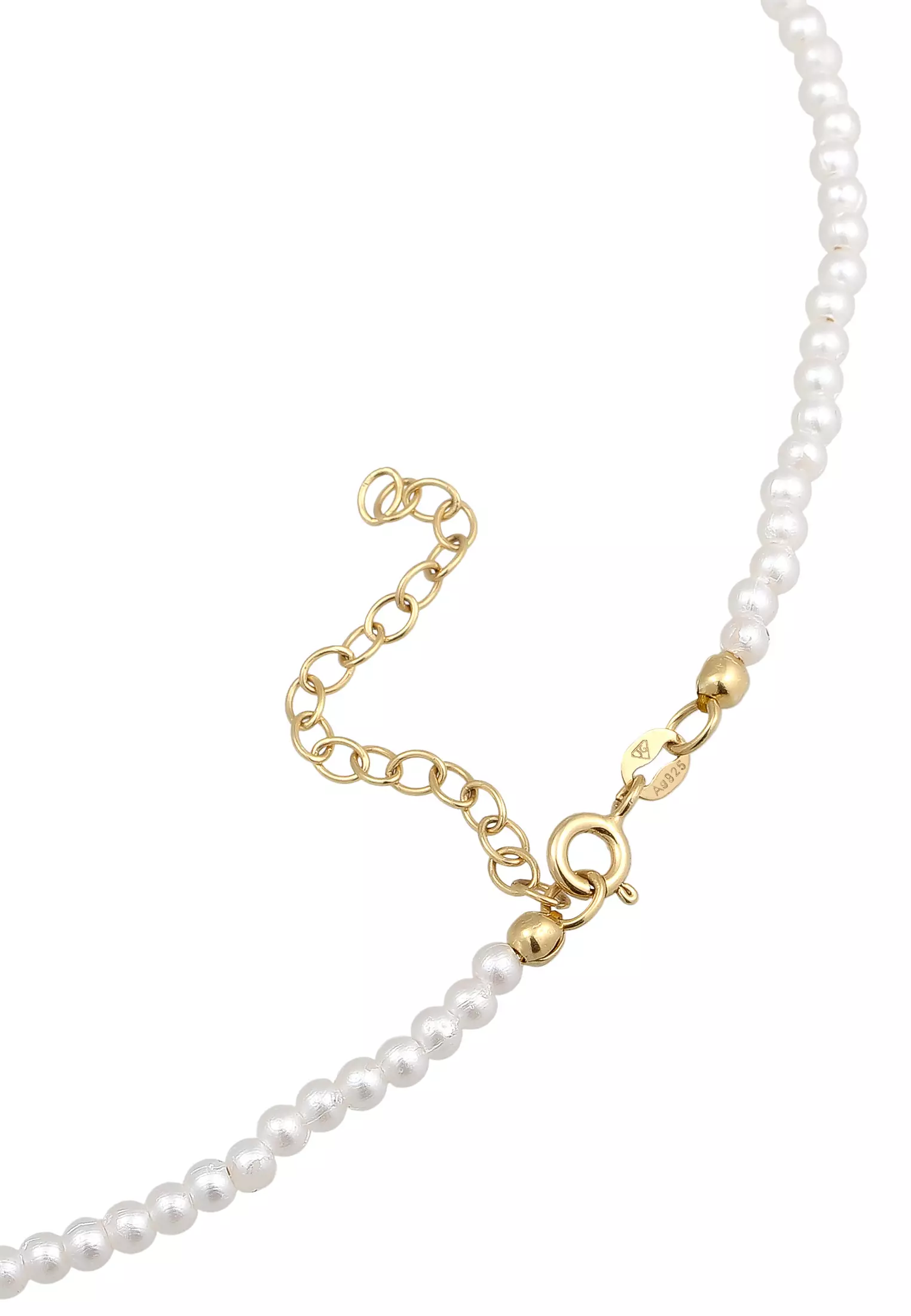Necklace Choker Bow Trend Synthetic Pearls Gold Plated
