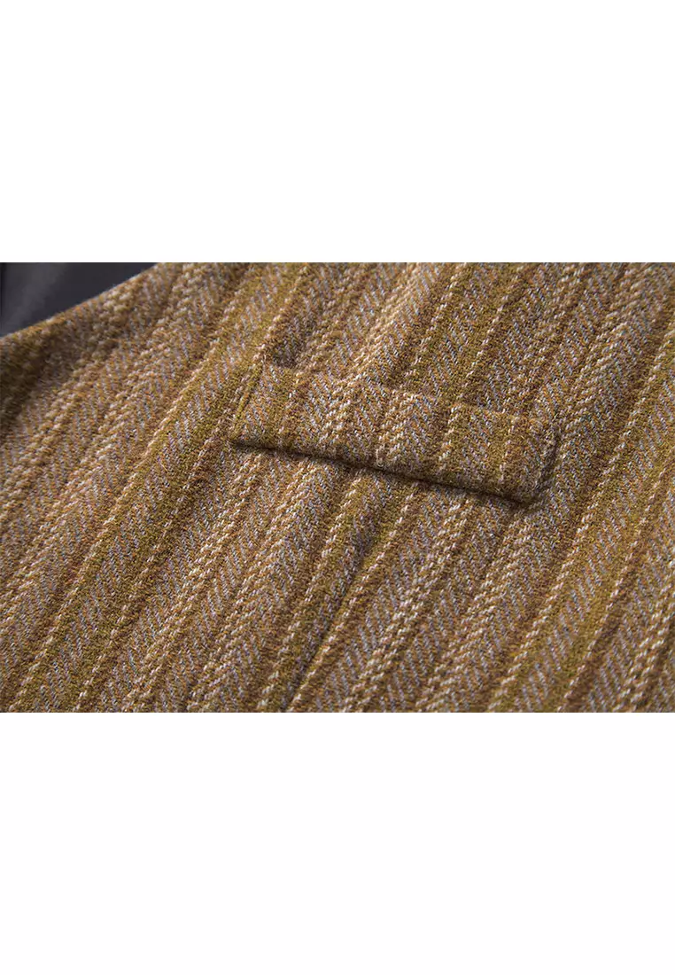 V-Neck Striped Suit Vest ZQ-M93