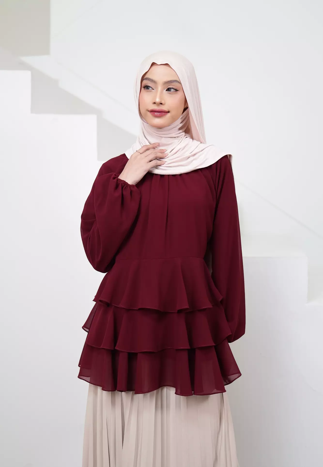Lucinda Blouse - Maroon