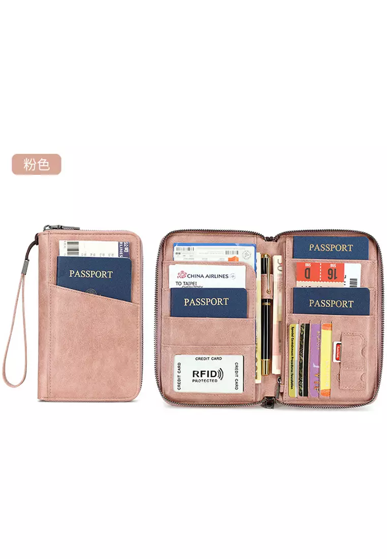 RFID防盜刷多功能長銀包護照夾