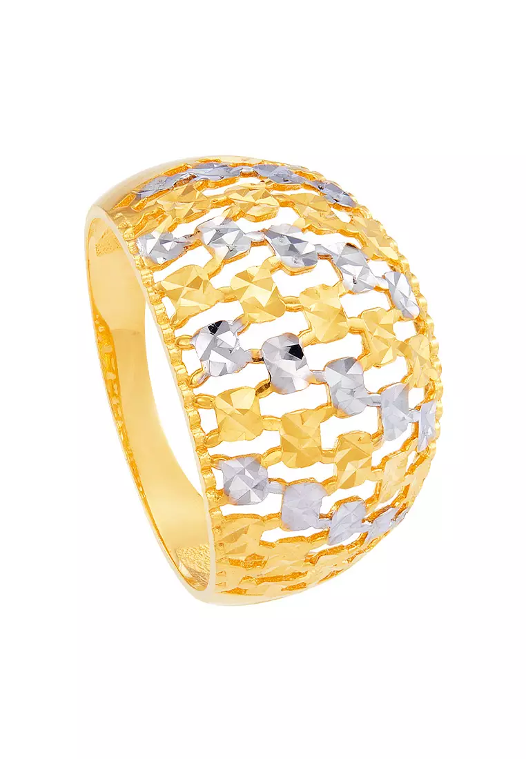 HABIB Oro Italia 916 Yellow and White Gold Ring GR51730823(YW)-BI