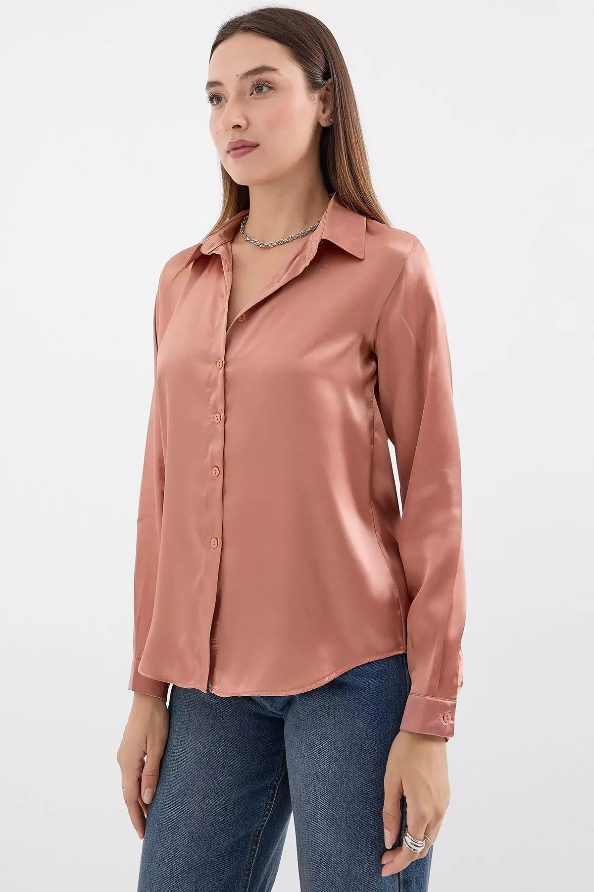 Lightly Flowy Satin Shirt