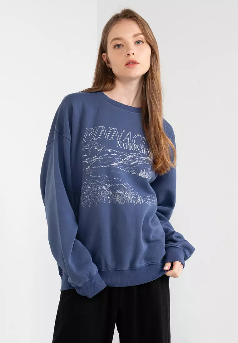 Women's graphic crew neck sweatshirts on sale