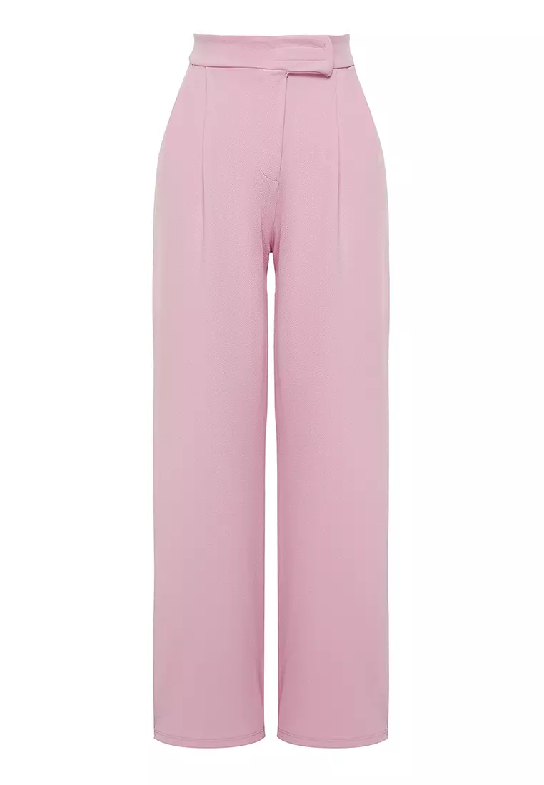 Buy Trendyol High Waist Wide Leg Trousers 2024 Online | ZALORA Philippines