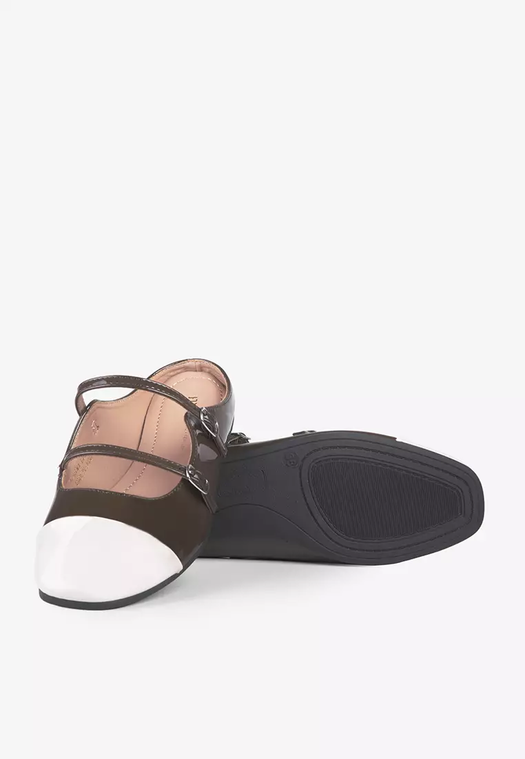 Sepatu Flat Mules Mary Jane Wanita L.Gina
