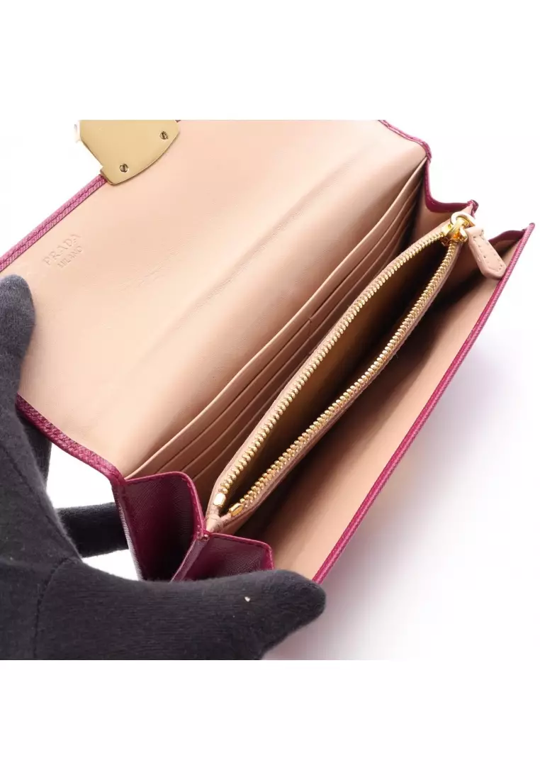 Buy Prada Pre-Loved Prada SAFFIANO TUC Bi-fold Long Wallet