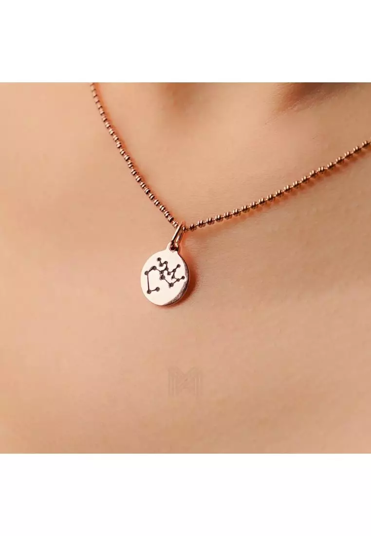 Match The Stars Sagittarius Celestial Constellation Rose Gold Pendant with 925 Sterling Silver