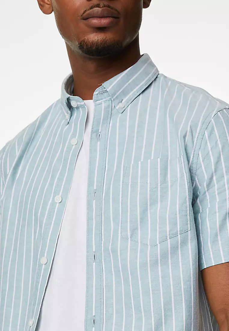 Pure Cotton Striped Oxford Shirt