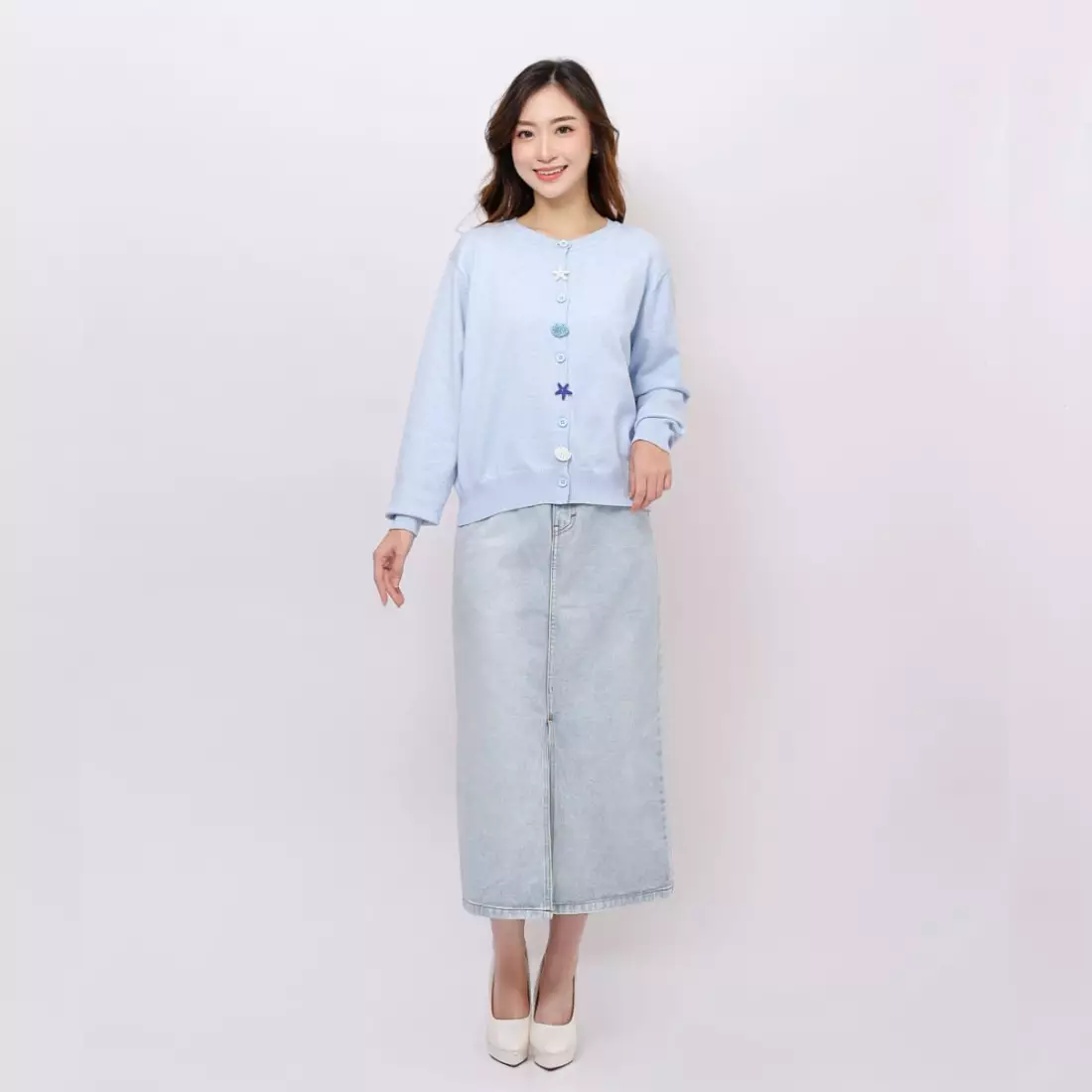 Calypso Serenity Knit Cardigan in Light Blue