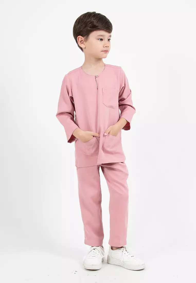Alain Delon Slim Fit Baju Johor Ayah Anak Sedondon set - 19024504C-62Belacan