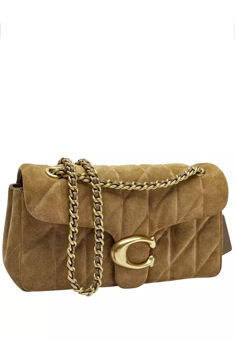 Tabby Shoulder Bag 26 With Quilting - Brass/Cedar