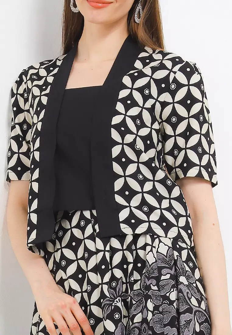 Setelan Dracona Atasan Batik Blouse dan Bawahan Rok Batik