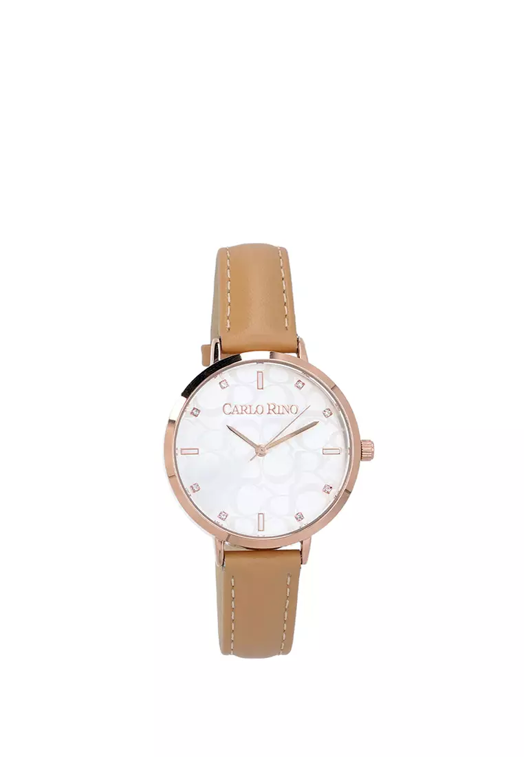 Buy Carlo Rino Dark Beige Carlo GEO Monogram Timepiece 2026 Online ...