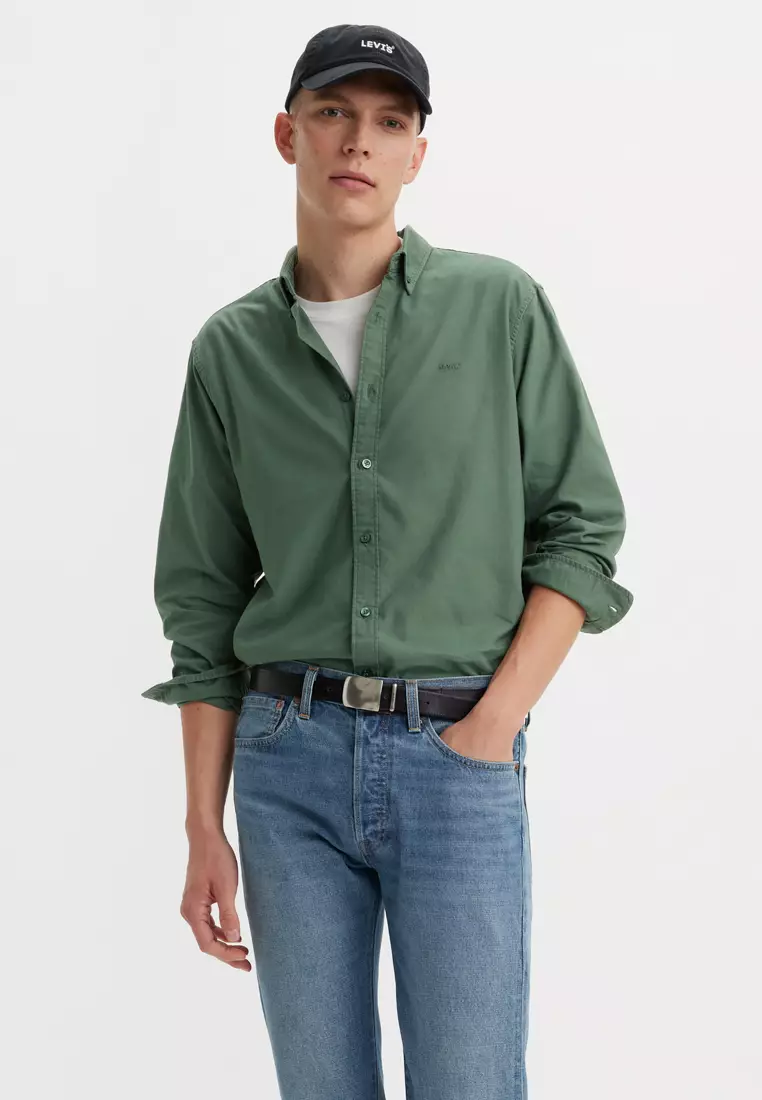 Levi denim button down shirt sales
