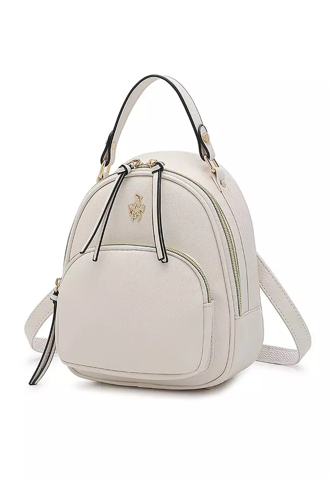 Women's Casual 2-Way Backpack (Tas Ransel Wanita & Tas Punggung Wanita) - Putih